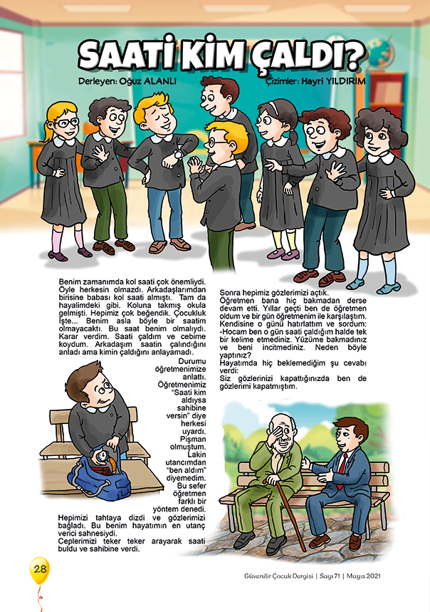 Saati Kim Çaldı-Hikayeler-Güvenilir Çocuk Dergisi